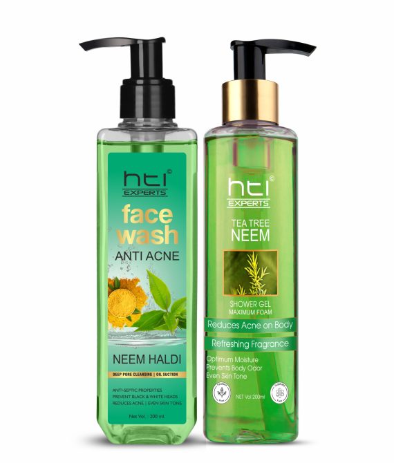 Anti Acne Face Wash + Body Wash Neem Tea Tree