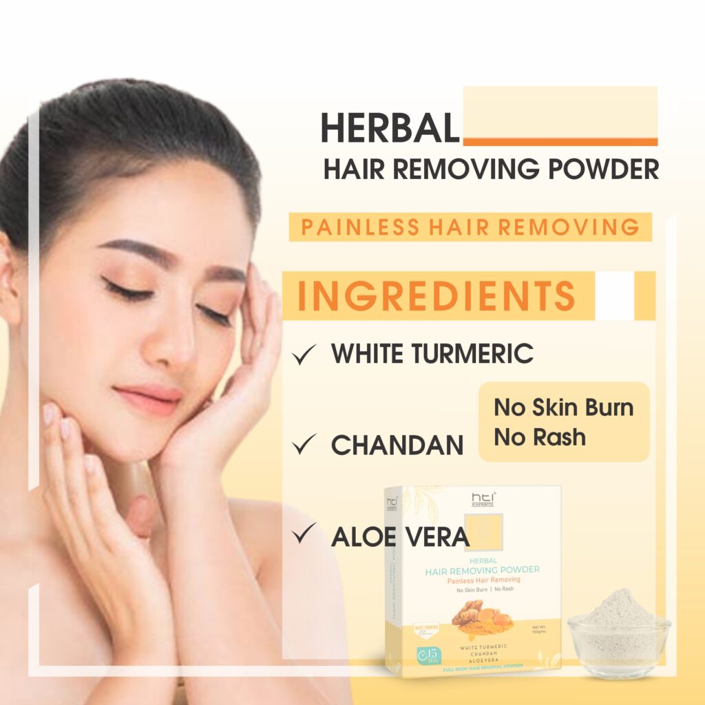 Herbal Hair Removing Powder White Turmeric Flavor HTI Experts